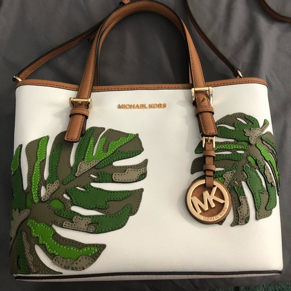 Michael Kors Handbags - Rare Michael Kors palm leaf purse